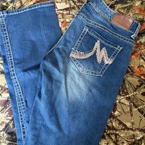 Maurices Blue Boot Cut Jeans with Embellished Pocket